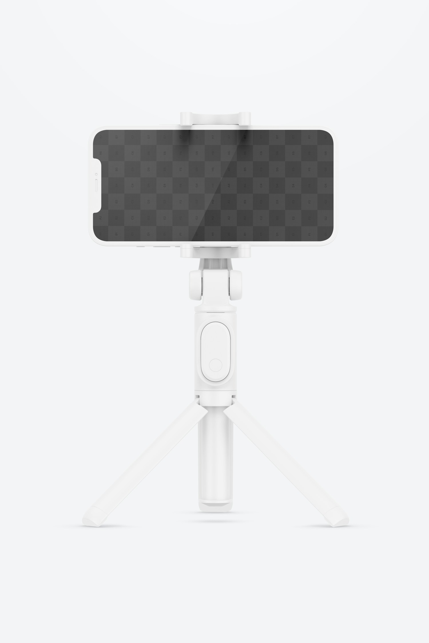 Smartphone on Tripod Mockup, Front View