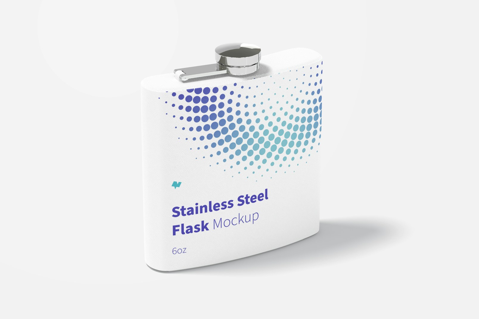 Powder Coated Stainless Steel Flask Mockup