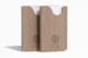 Portable Wooden Business Card Holders Mockup, Left View