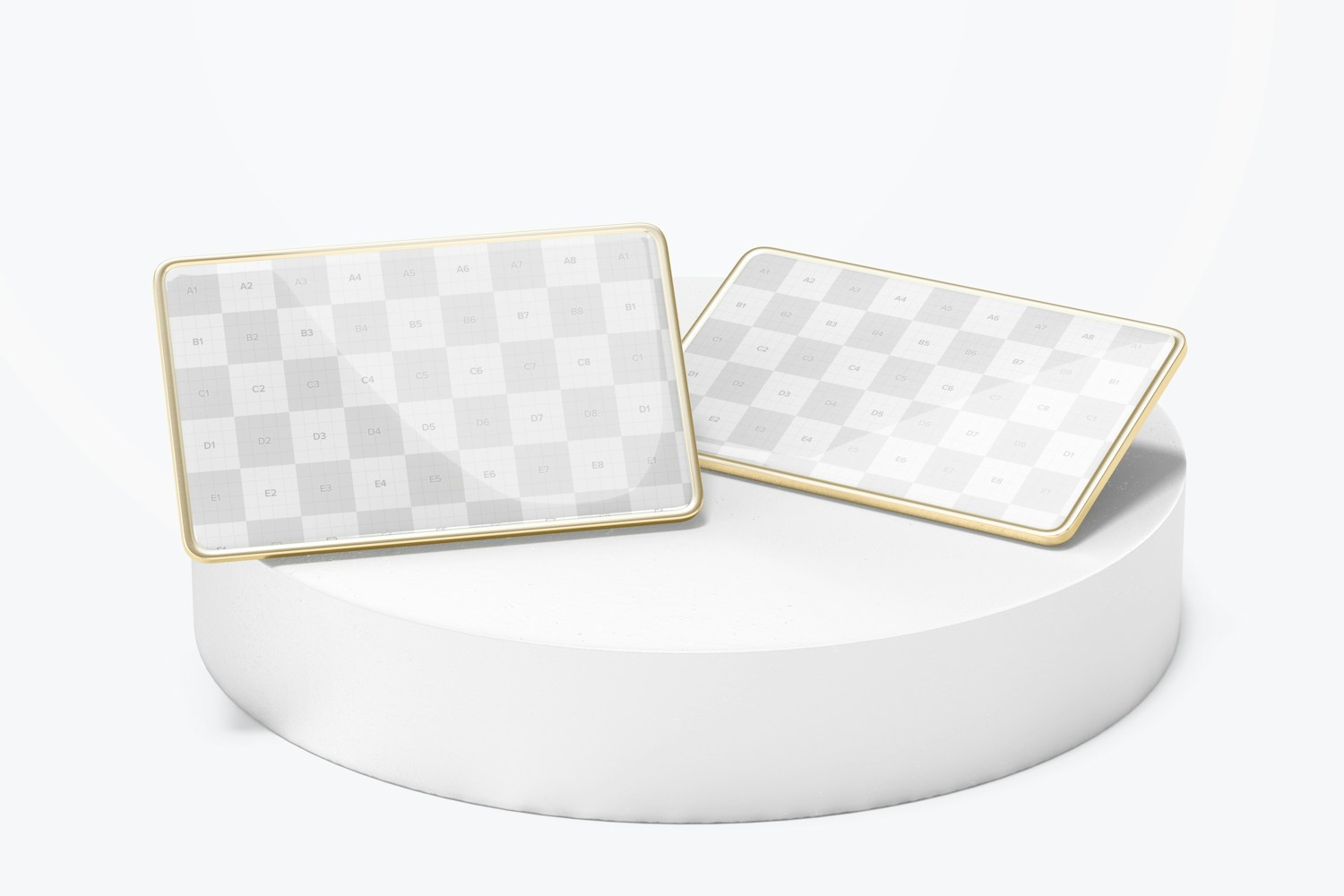 Rectangular Enamel Pins Mockup Rectangular Enamel Pins Mockup