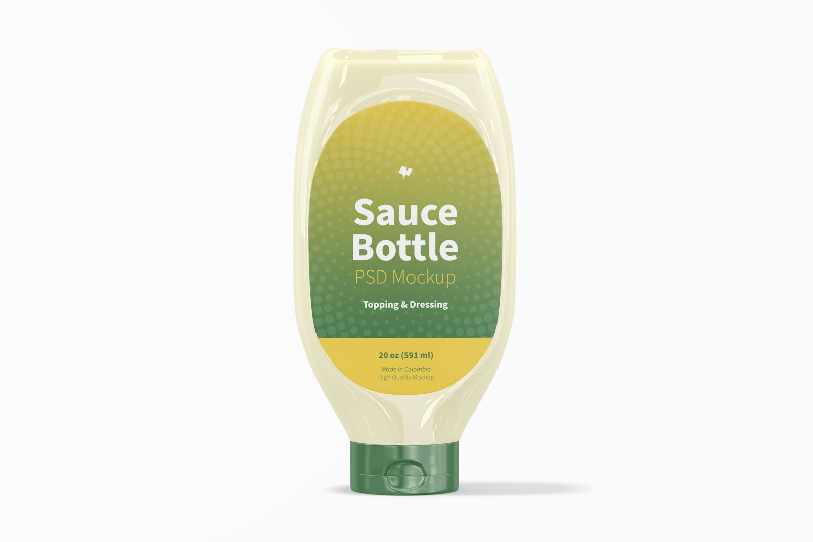 20 oz Sauce Bottle Mockup