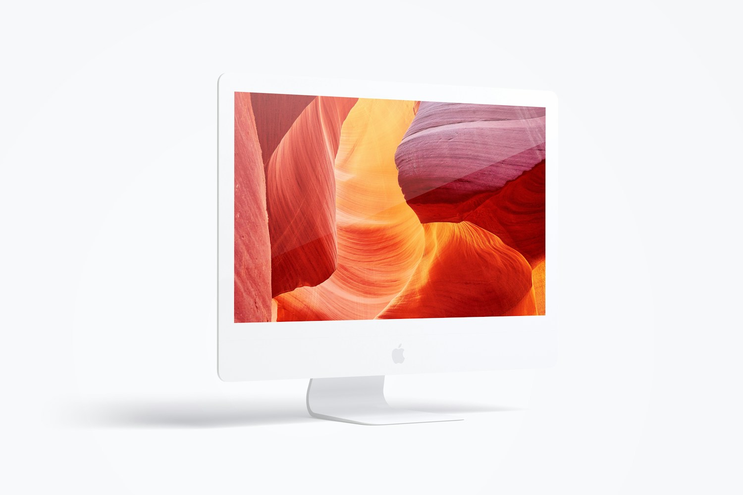 Maqueta de iMac 27” Multicolor, Vista Izquierda