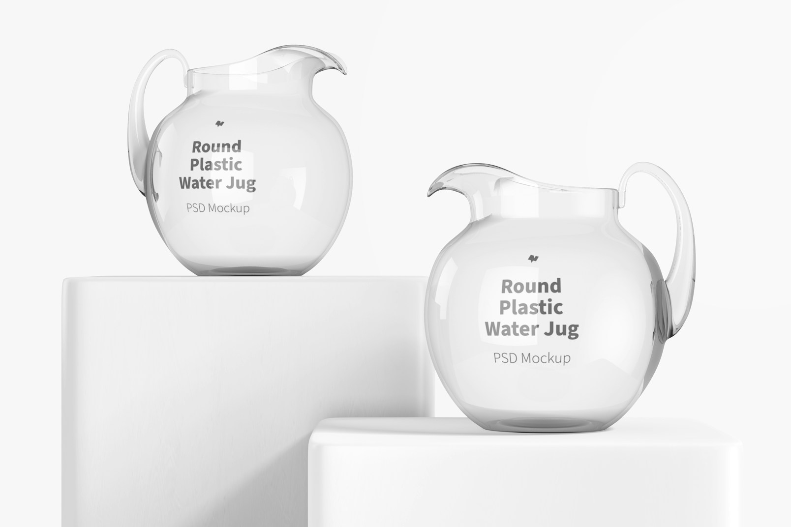 Round Plastic Water Jugs Mockup