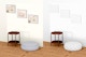 9:7 Landscape Canvas with Large Pouf Mockup, Right View