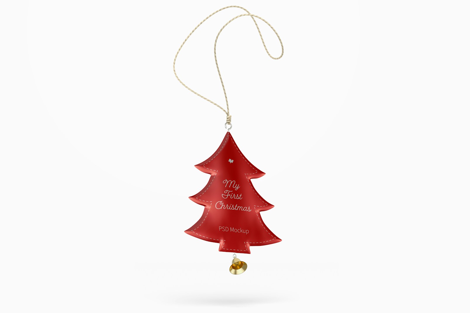 Metallic Christmas Tree Ornament Mockup, Falling