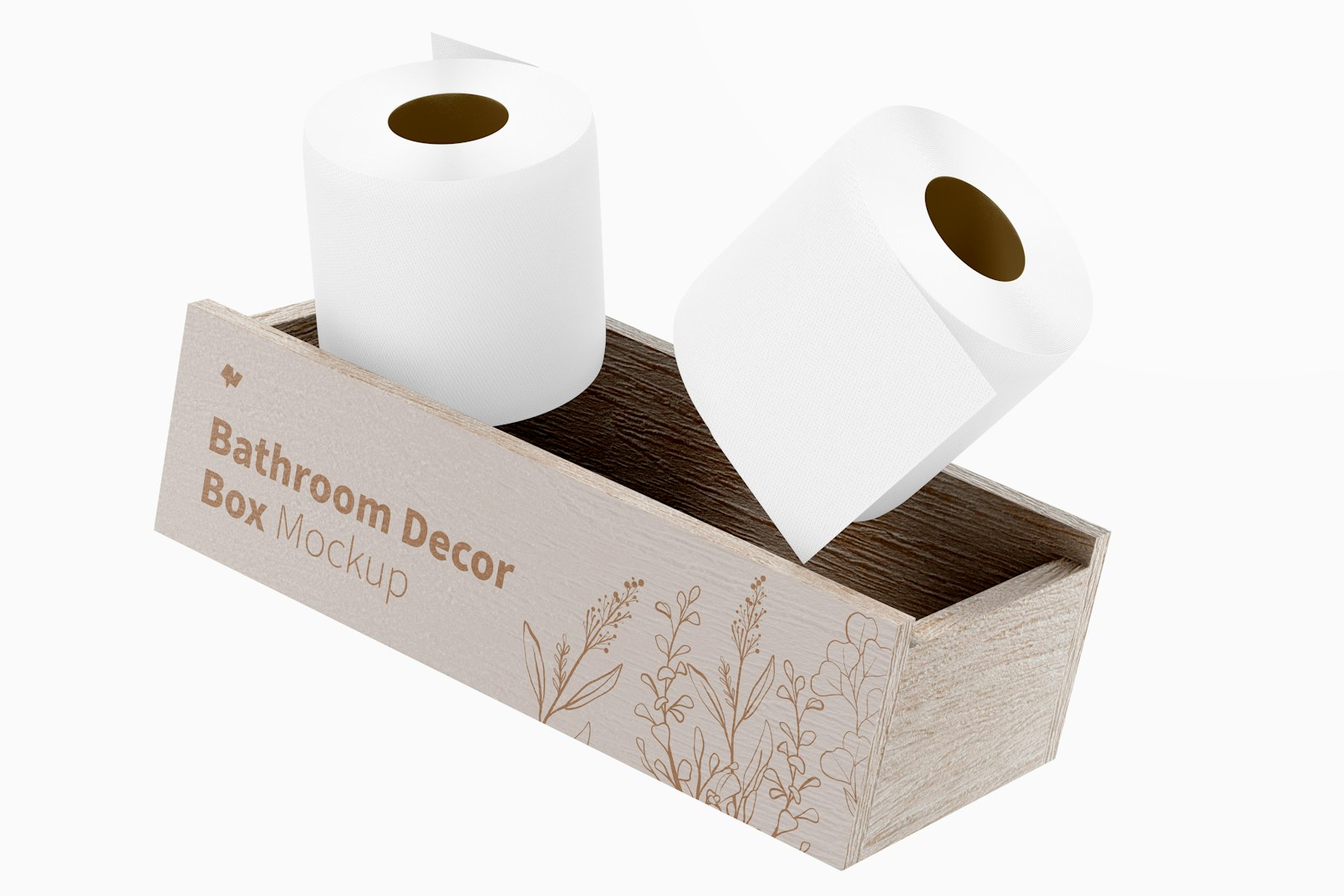 Maqueta de Caja Decorativa para Baño, Cayendo
