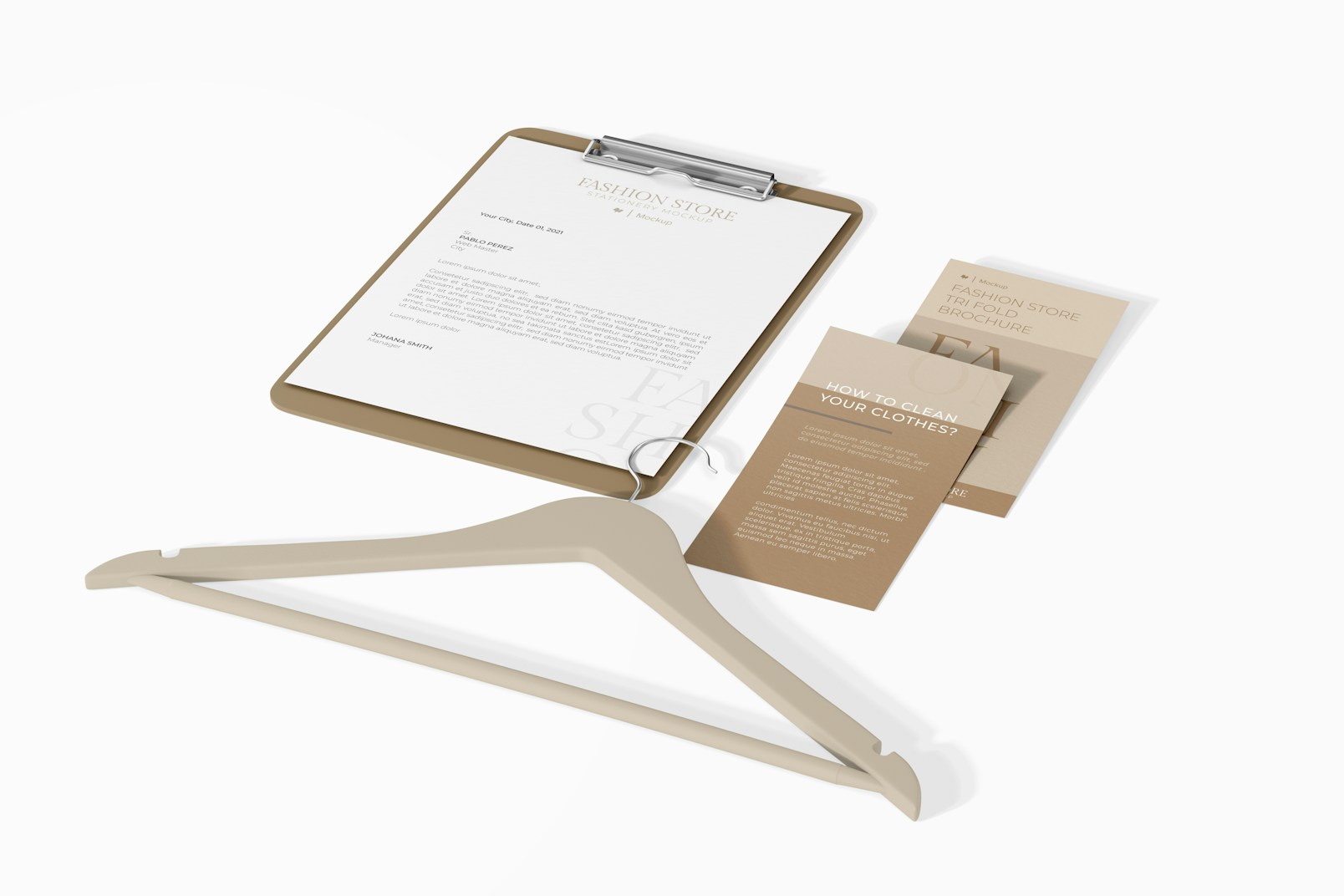 Store Clipboard Mockup, Perspective