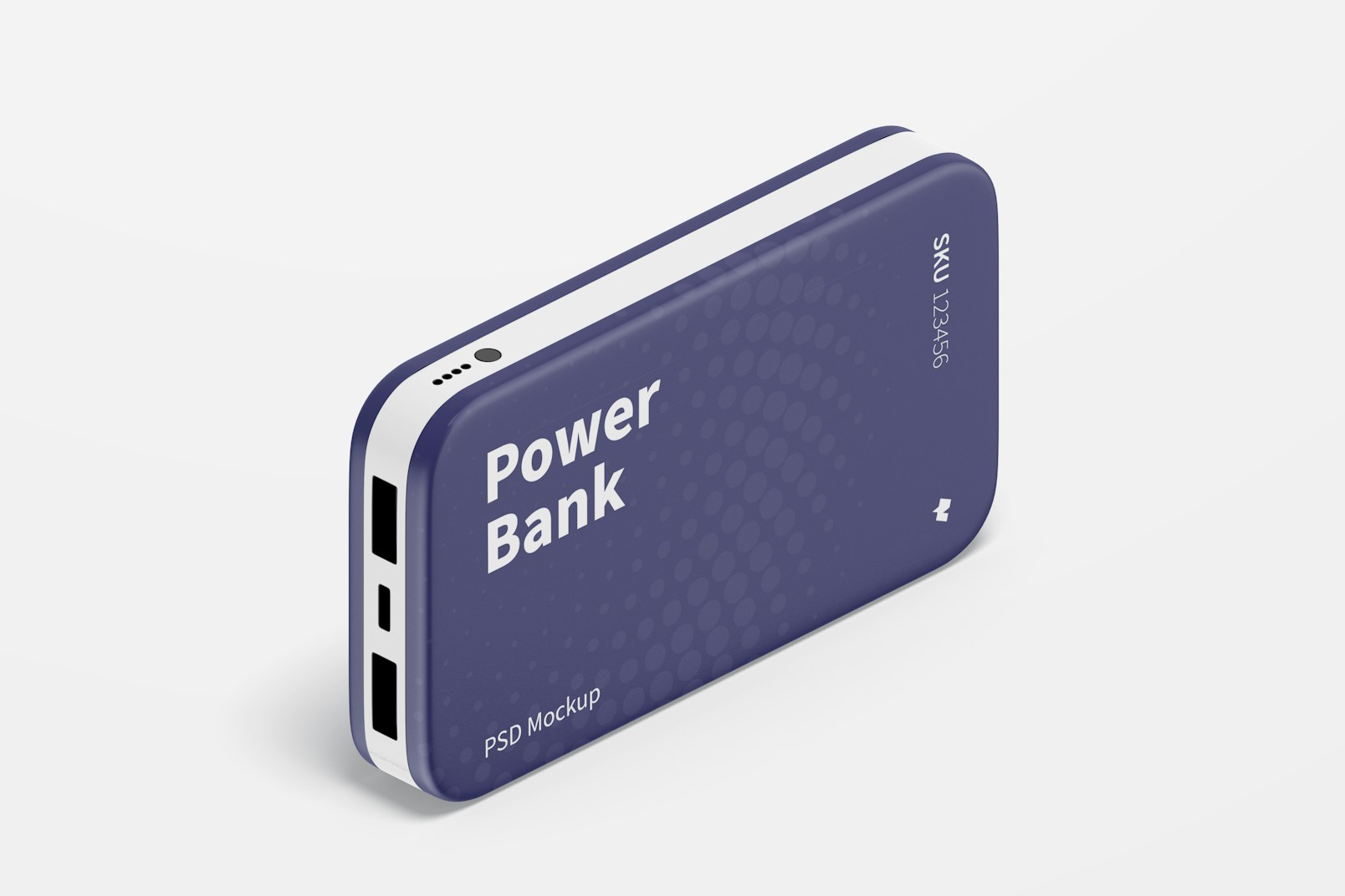 Power Bank Blister Mockup, Isometric View