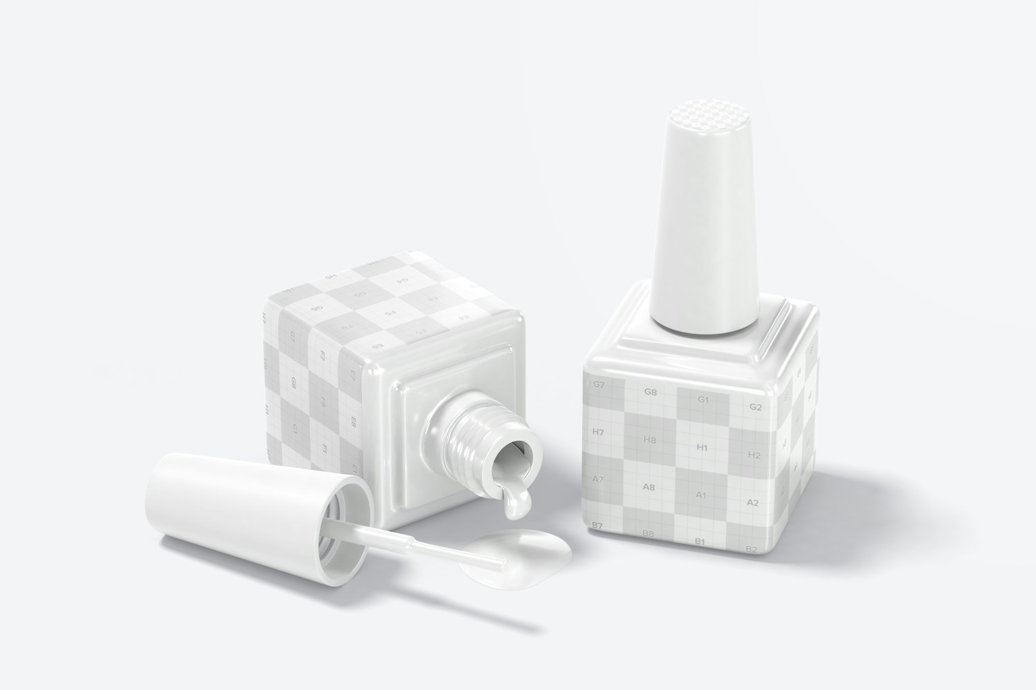 Even the nail polish dropping from the bottle is editable. Even the nail polish dropping from the bottle is editable.