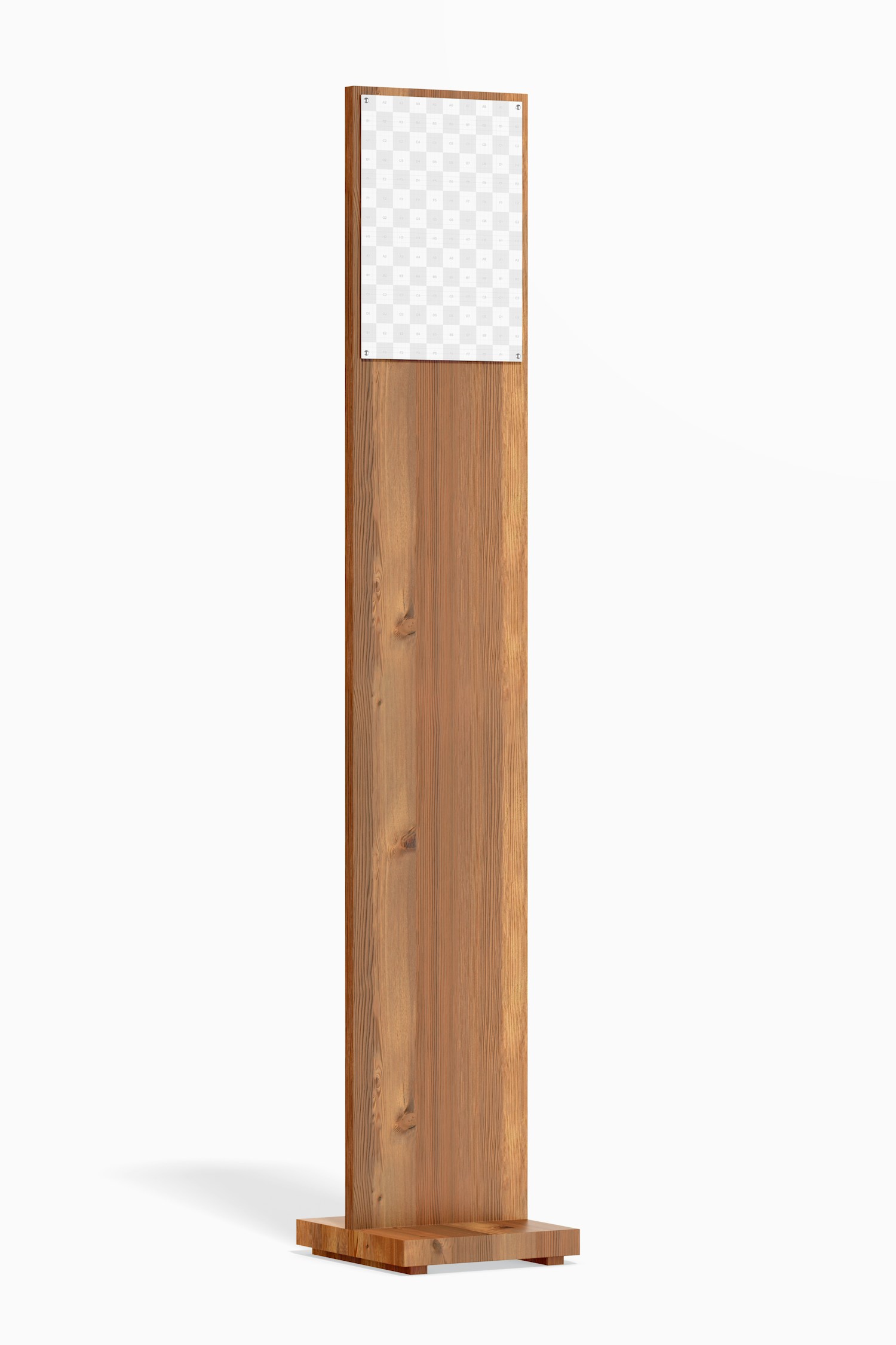 Wood Stand with A4 Poster Mockup