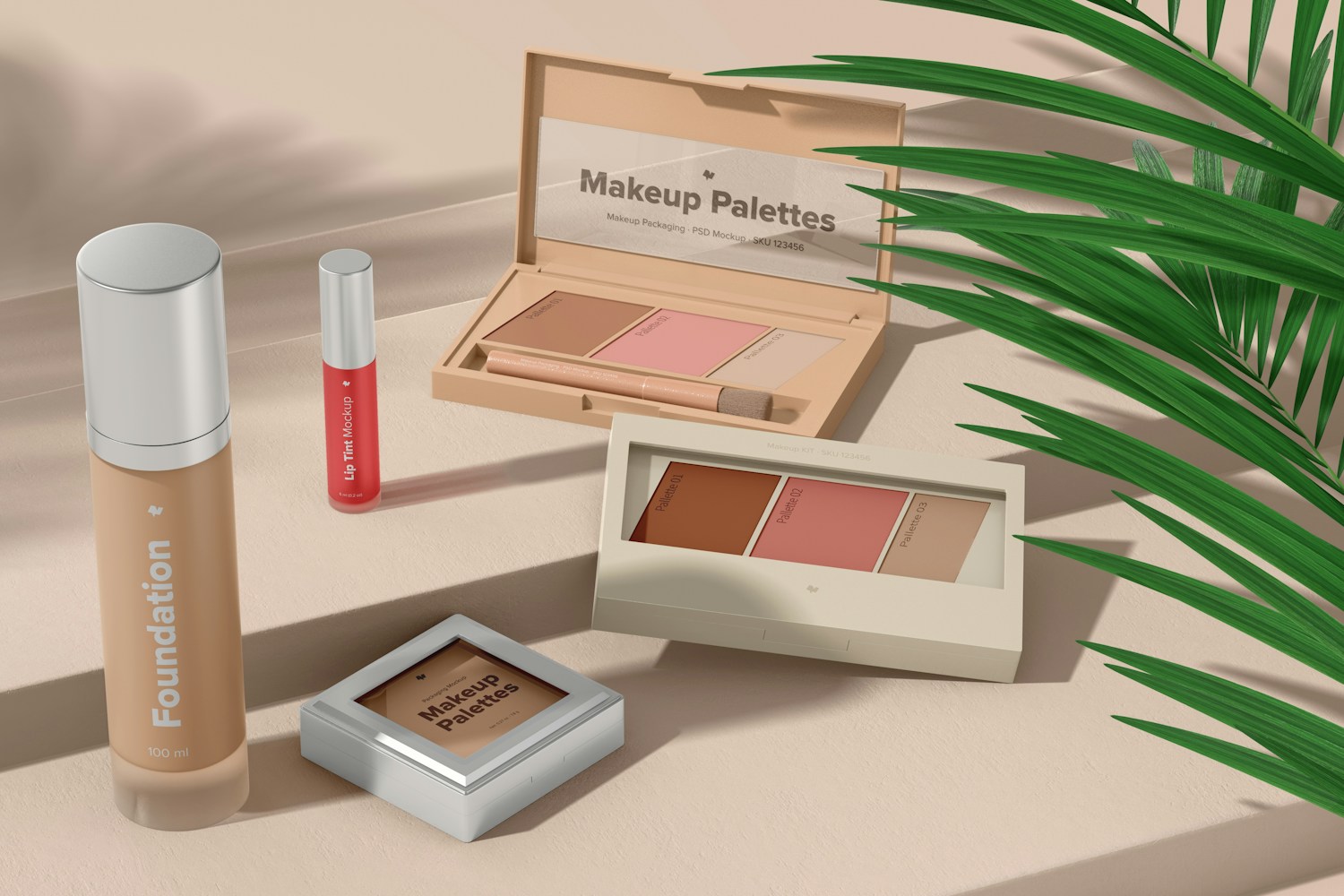 Makeup Palettes Mockup Makeup Palettes Mockup