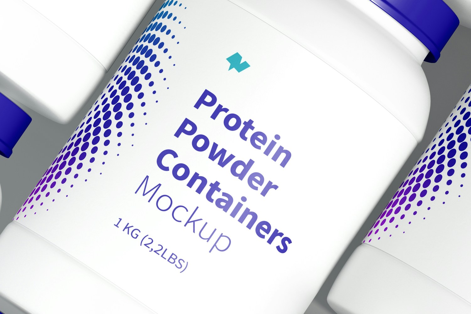 Protein Powder Container Set Mockup