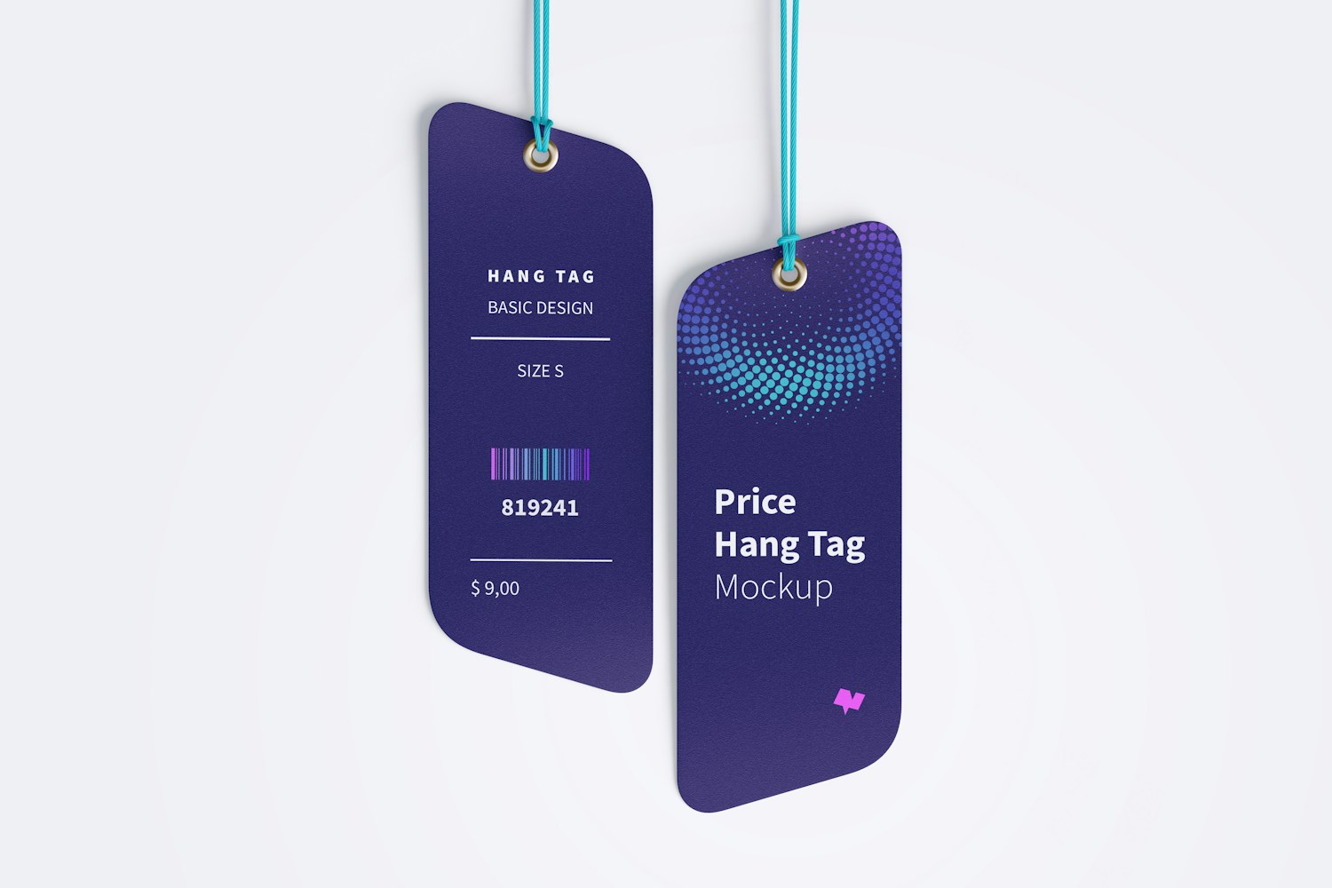 Price Hang Tags Mockup with String