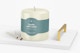 Candle with Label on Tray Mockup