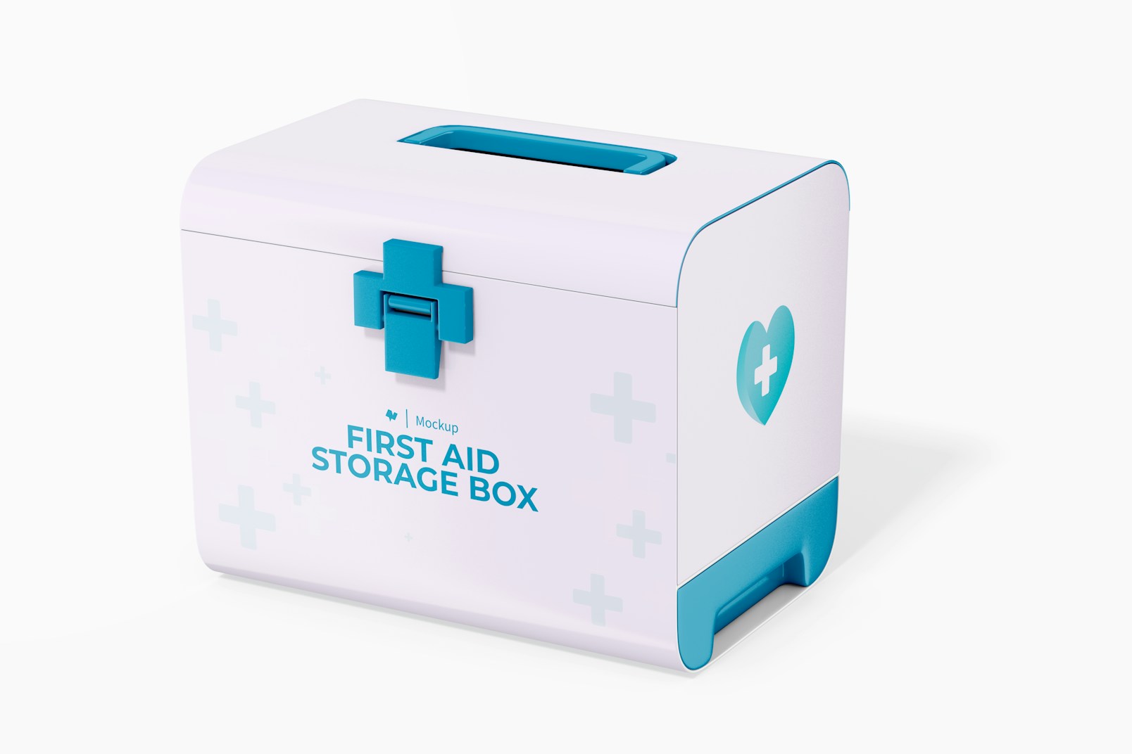 First Aid Box with Compartments Mockup