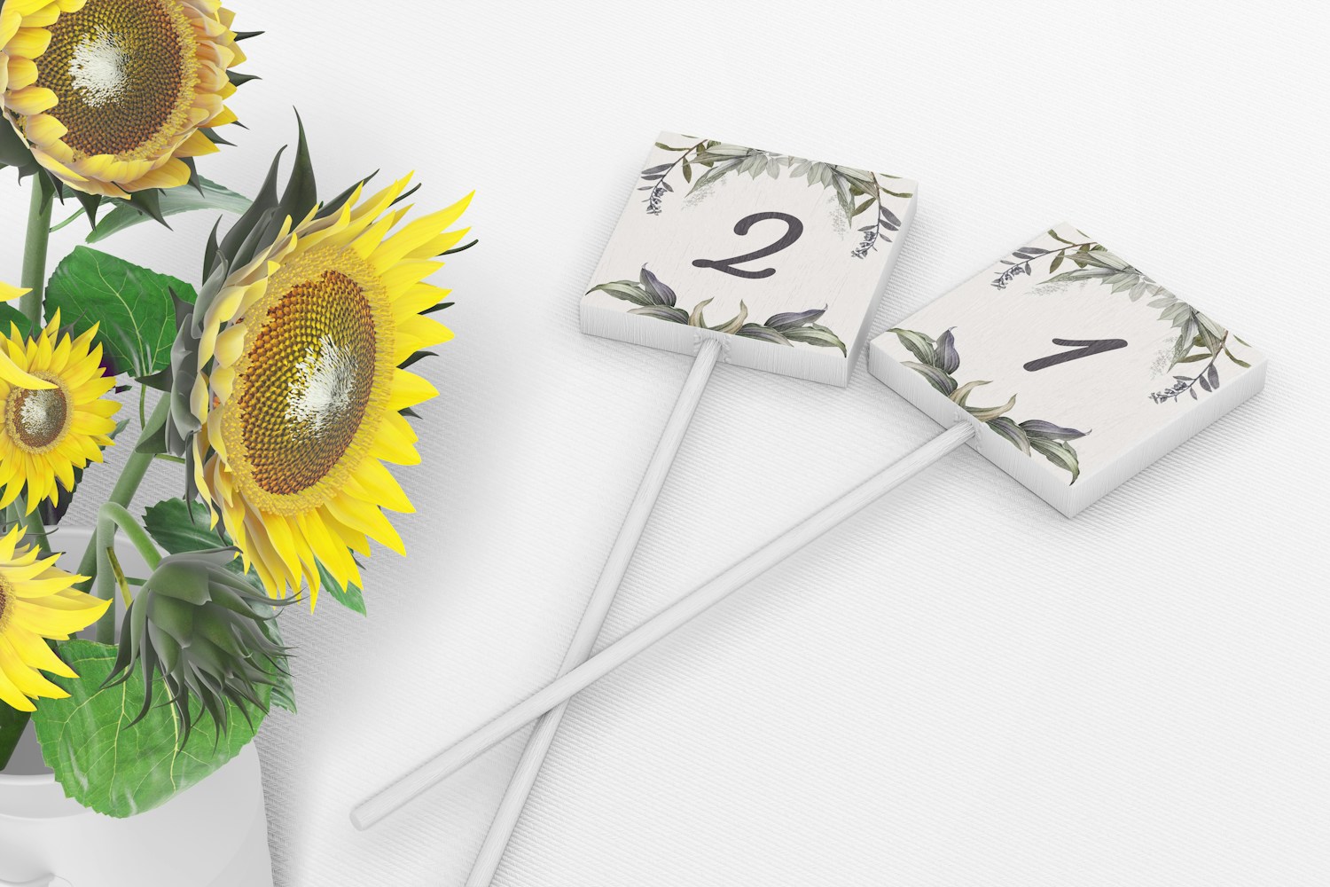 Wedding Table Number Sticks Mockup Wedding Table Number Sticks Mockup
