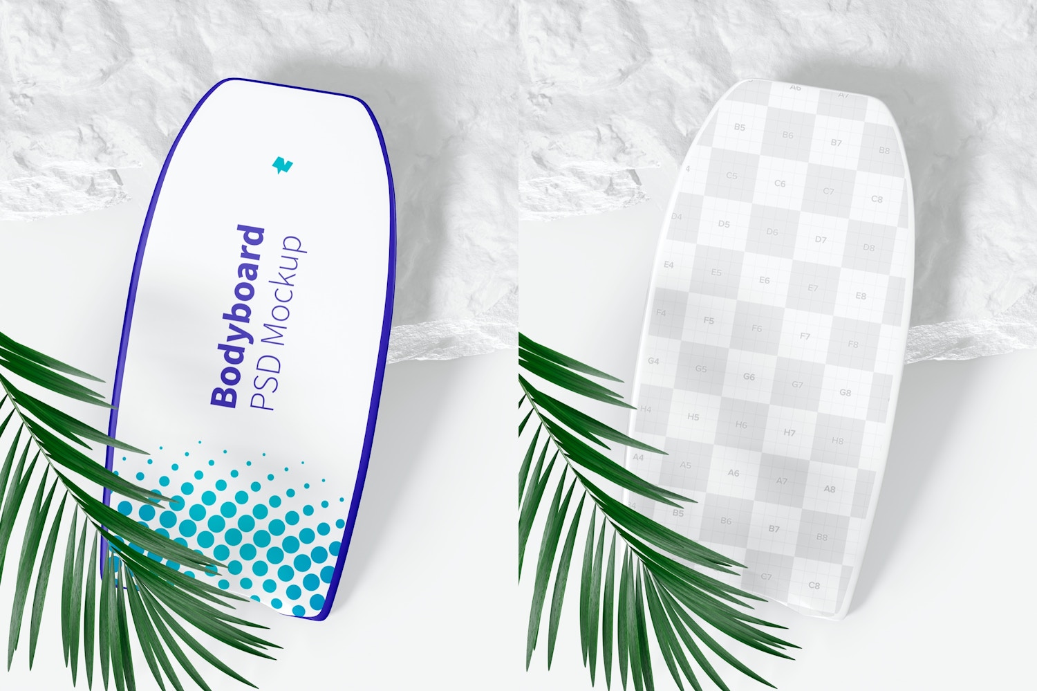 Bodyboard Mockup, Top View Bodyboard Mockup, Top View