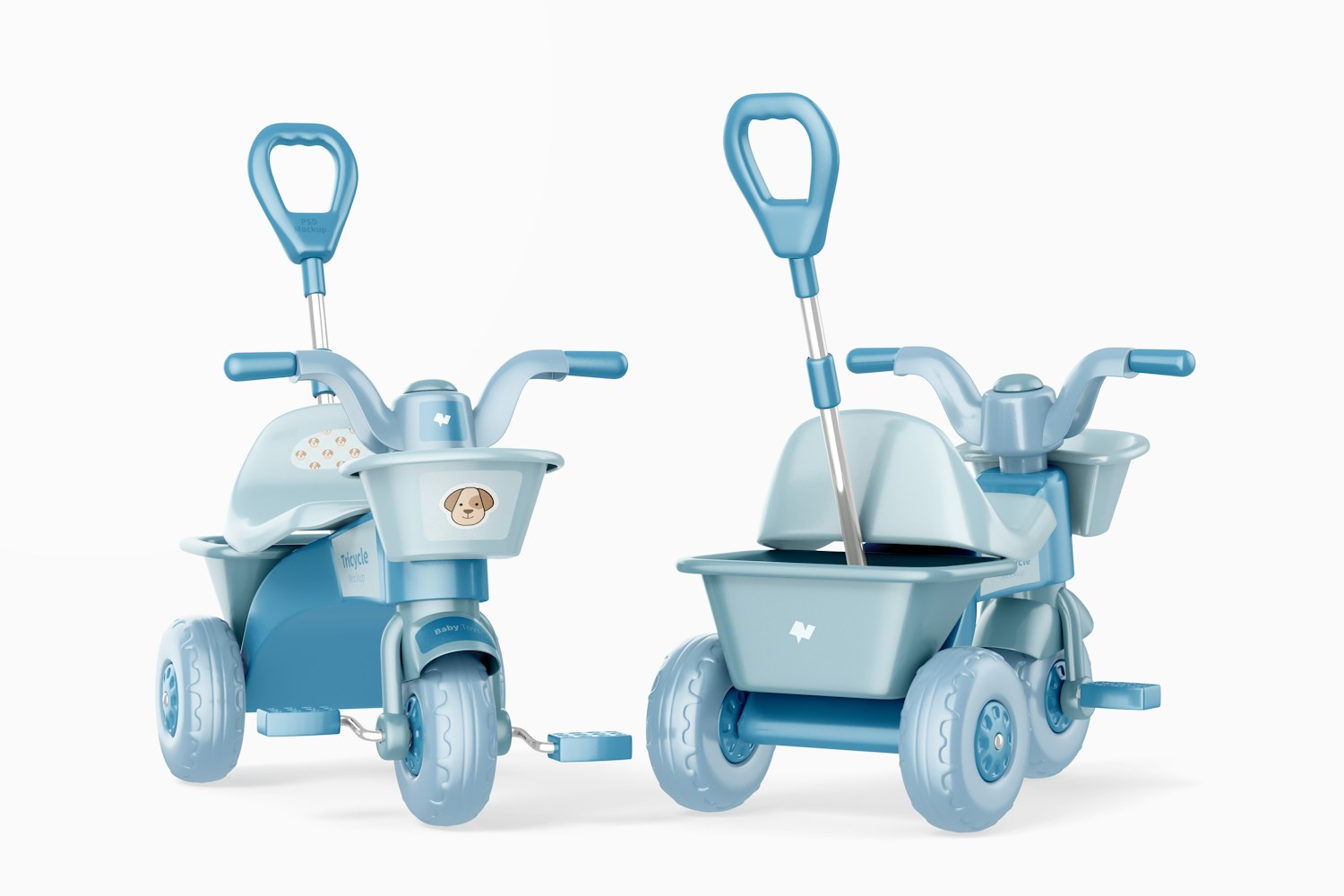 Tricycles Mockup, Front and Back View