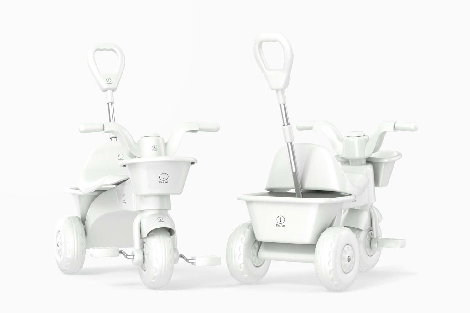 Tricycles Mockup, Front and Back View