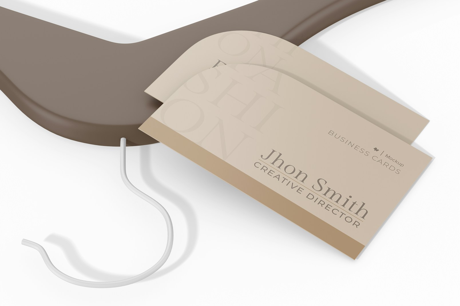 Store Business Cards Mockup, Leaned