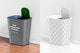 Dual Compartment Trash Can Mockup, Left View