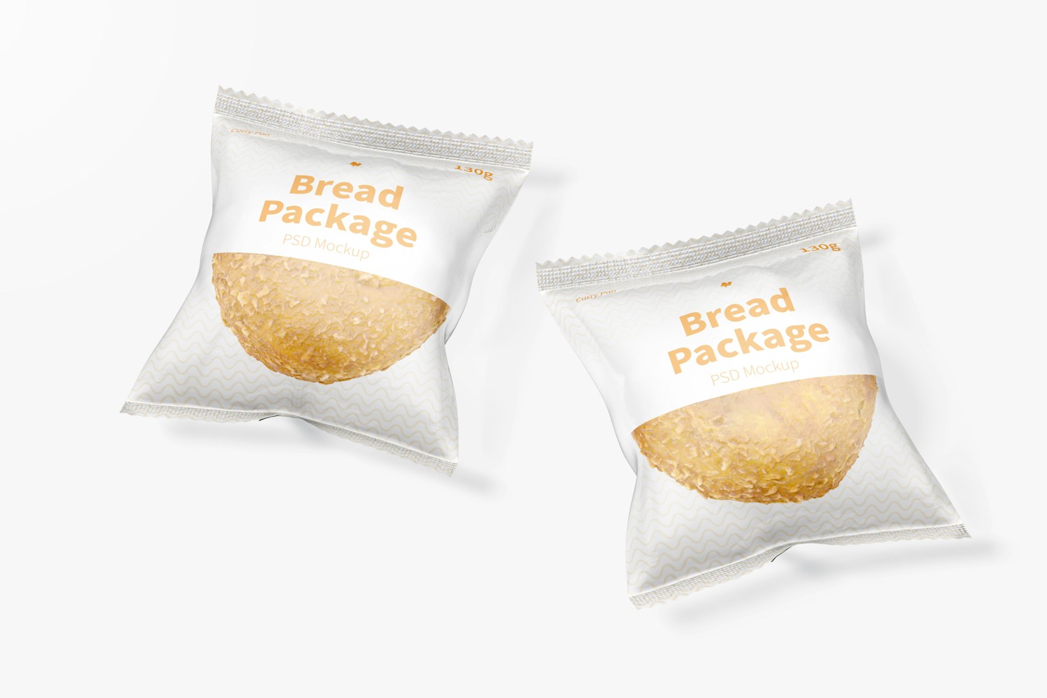 Bread Packages Mockup, Top View