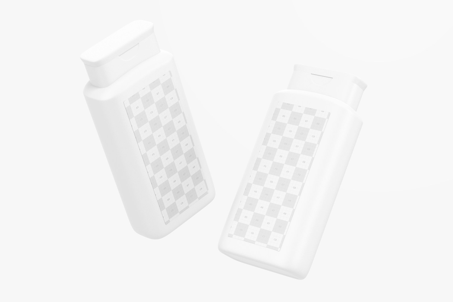10 Oz Body Scrub Bottles Mockup, Floating 10 Oz Body Scrub Bottles Mockup, Floating