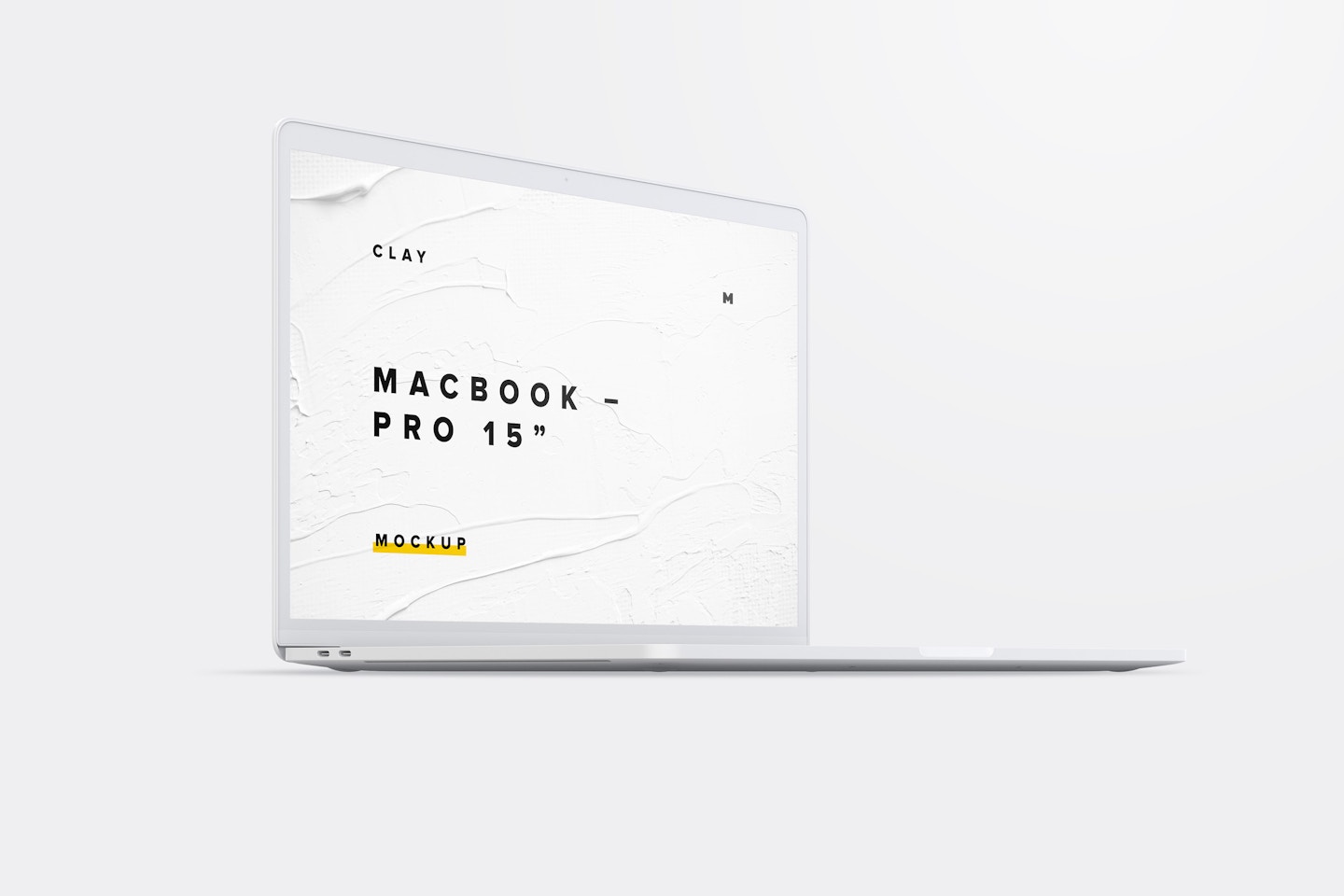 Maqueta de MacBook Pro de 15” con Touch Bar, Vista Frontal Derecha, Multicolor 02
