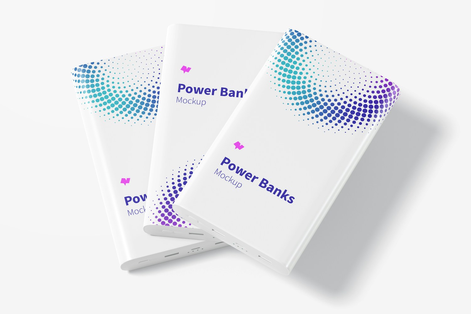 Rectangular Power Bank Set Mockup Rectangular Power Bank Set Mockup