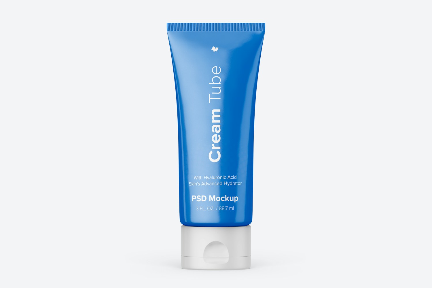 3 Oz Cream Tube Mockup, Front View 3 Oz Cream Tube Mockup, Front View