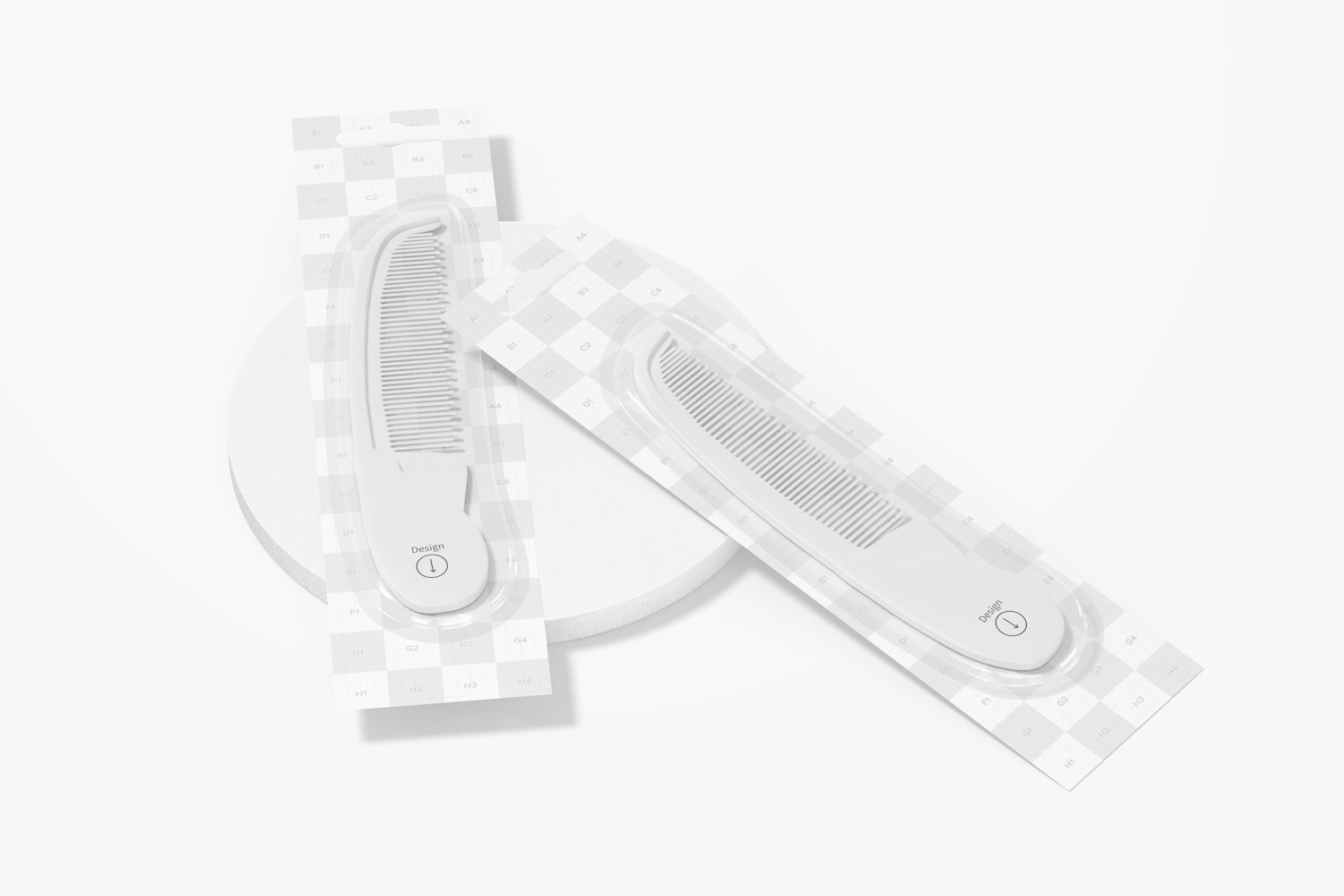 Baby Comb Blister Mockup, Perspective