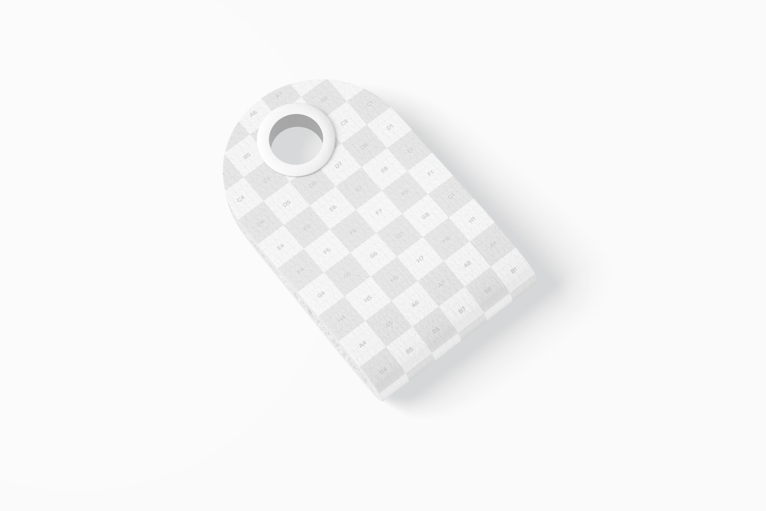 Clothing Leather Tag Mockup, Top View