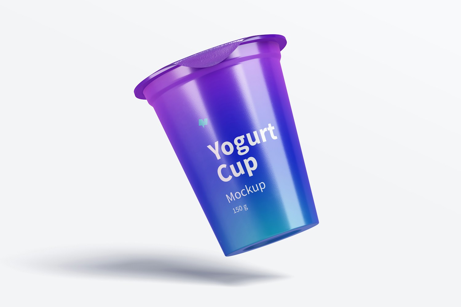 150 g Yogurt Cup Mockup, Floating