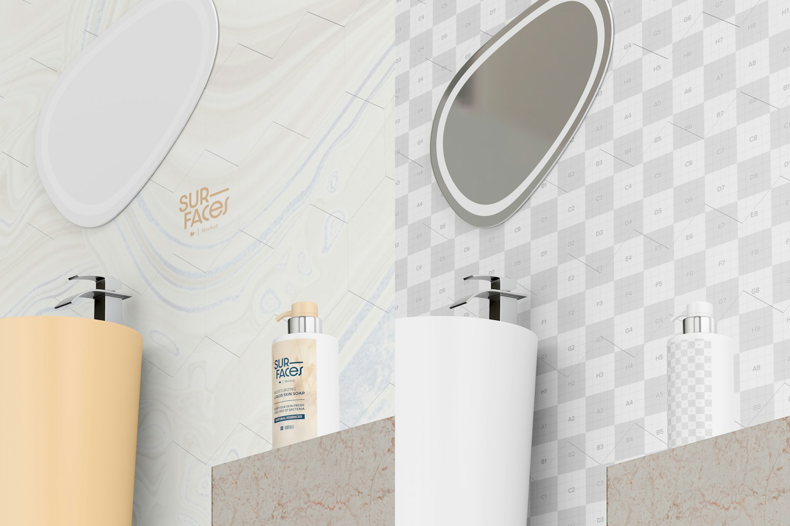 Bathroom Ceramic Tiles Mockup