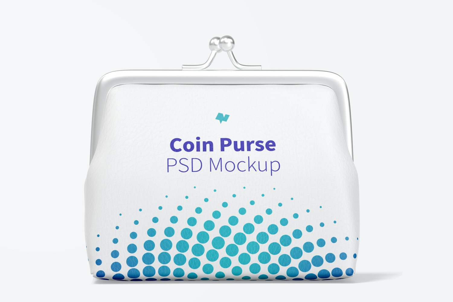 Leather Coin Purse Mockup, Front View