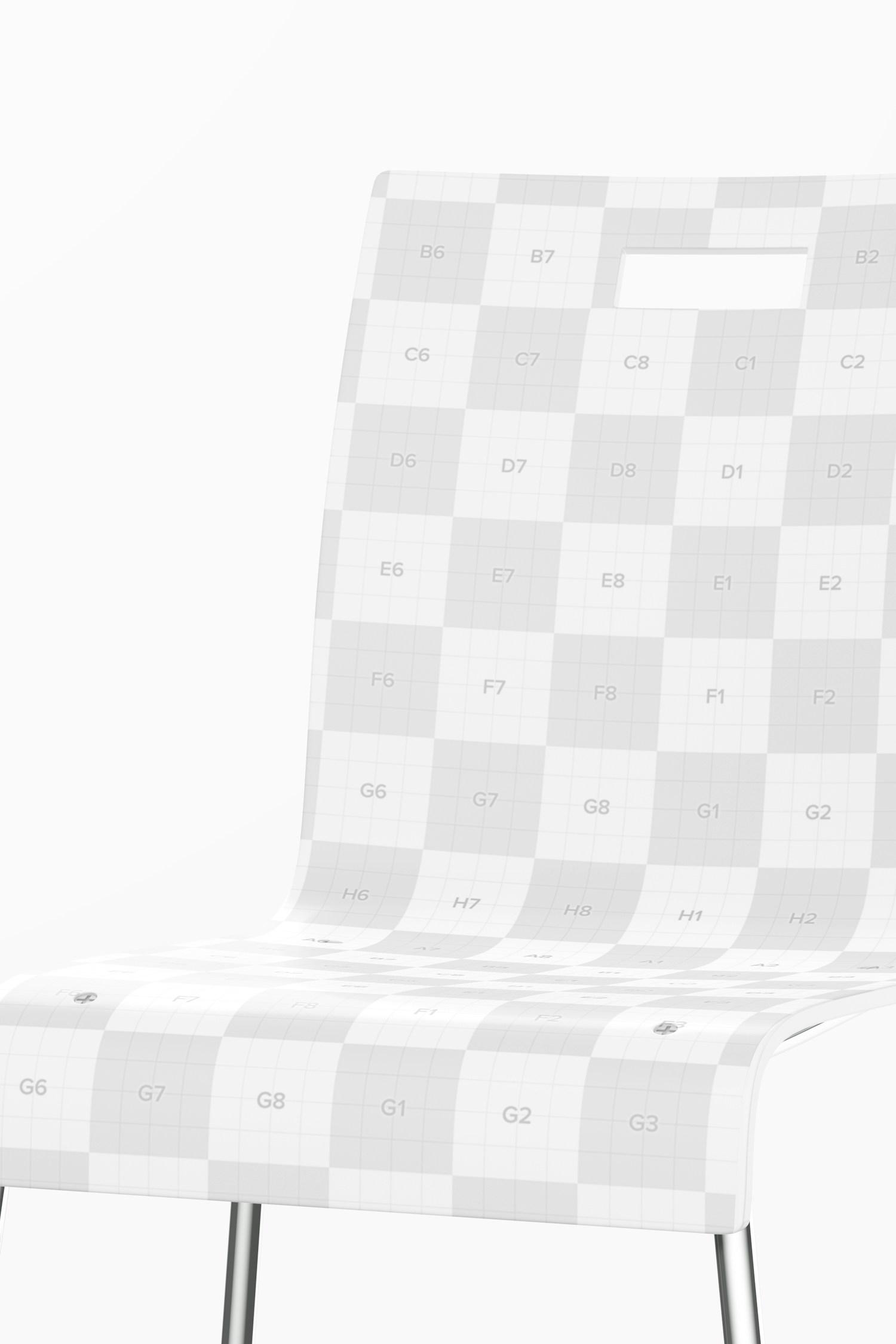 Metal Dining Chair Mockup, Close Up Metal Dining Chair Mockup, Close Up