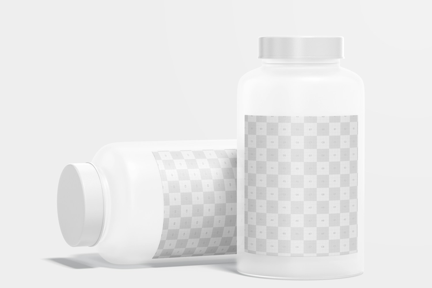22 oz Clear Bottle Mockup, Front View