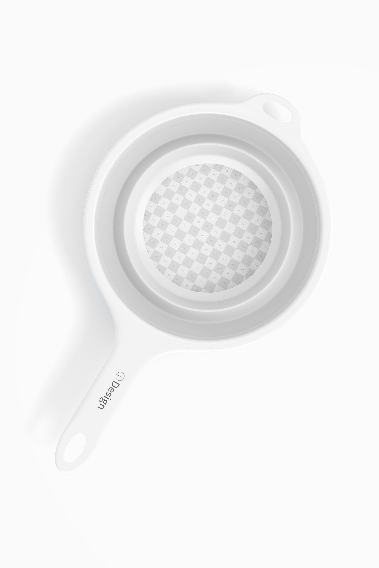 Collapsible Colander Mockup, Top View
