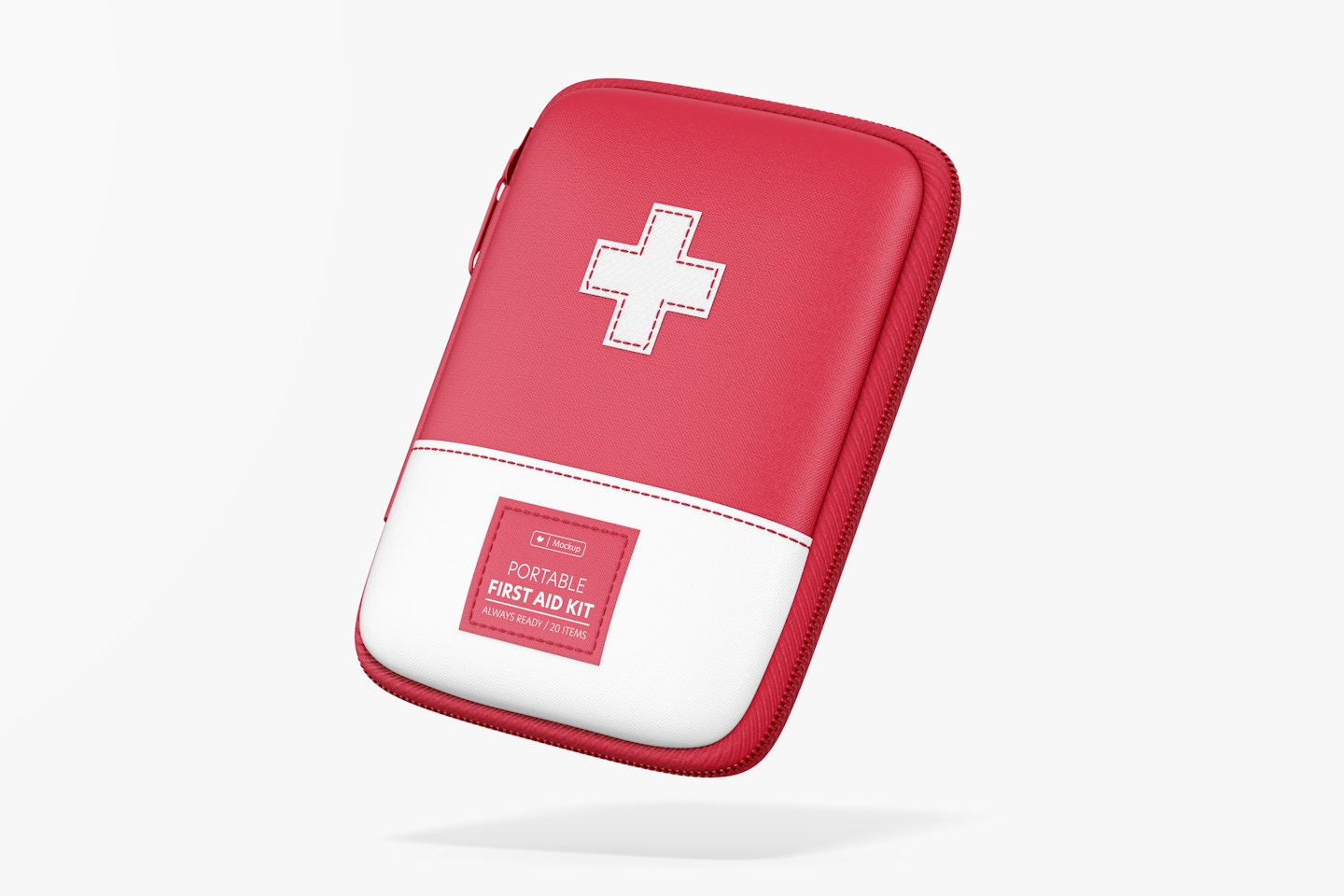 Portable First Aid Kit Mockup, Falling