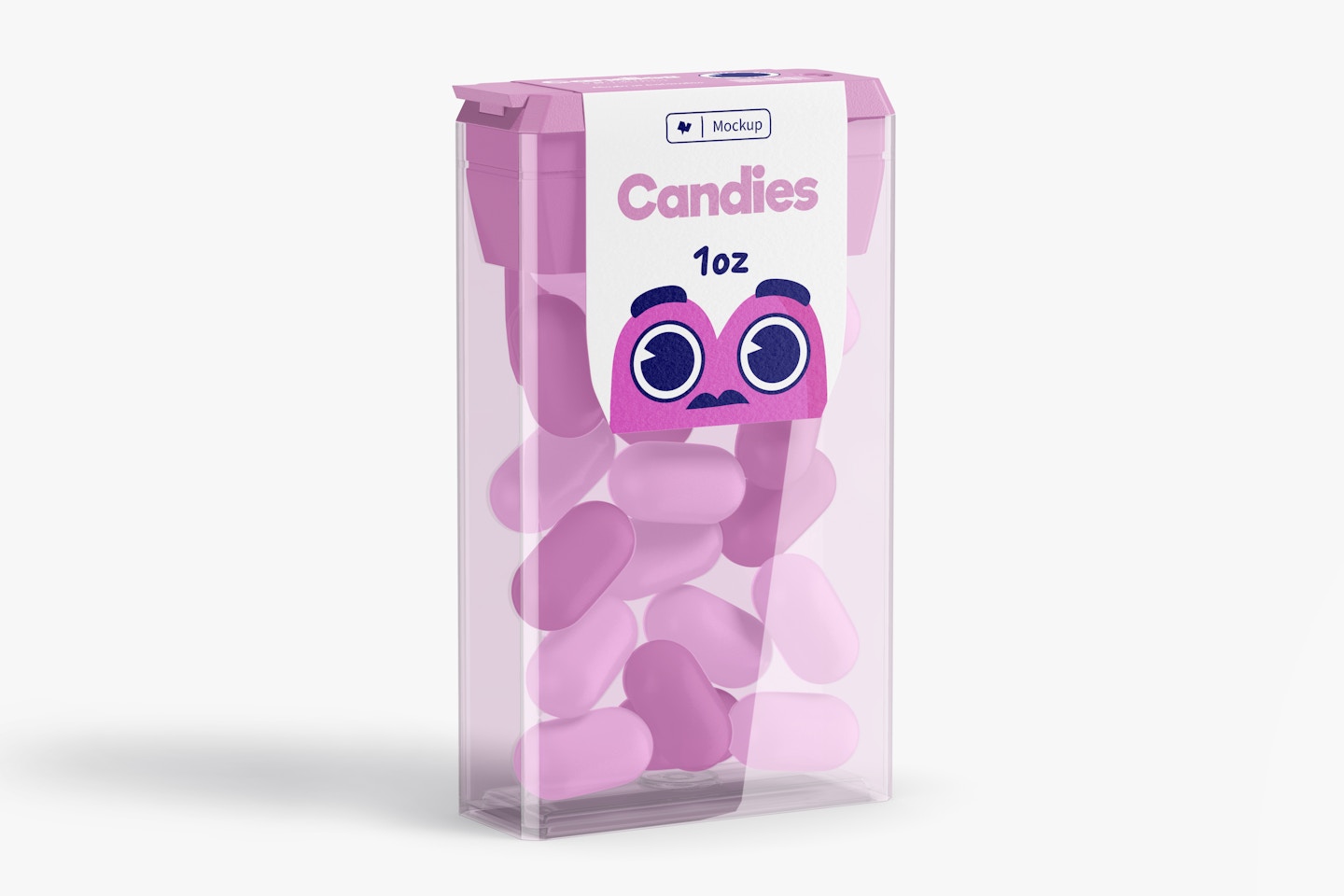 1 oz Plastic Candy Box Mockup