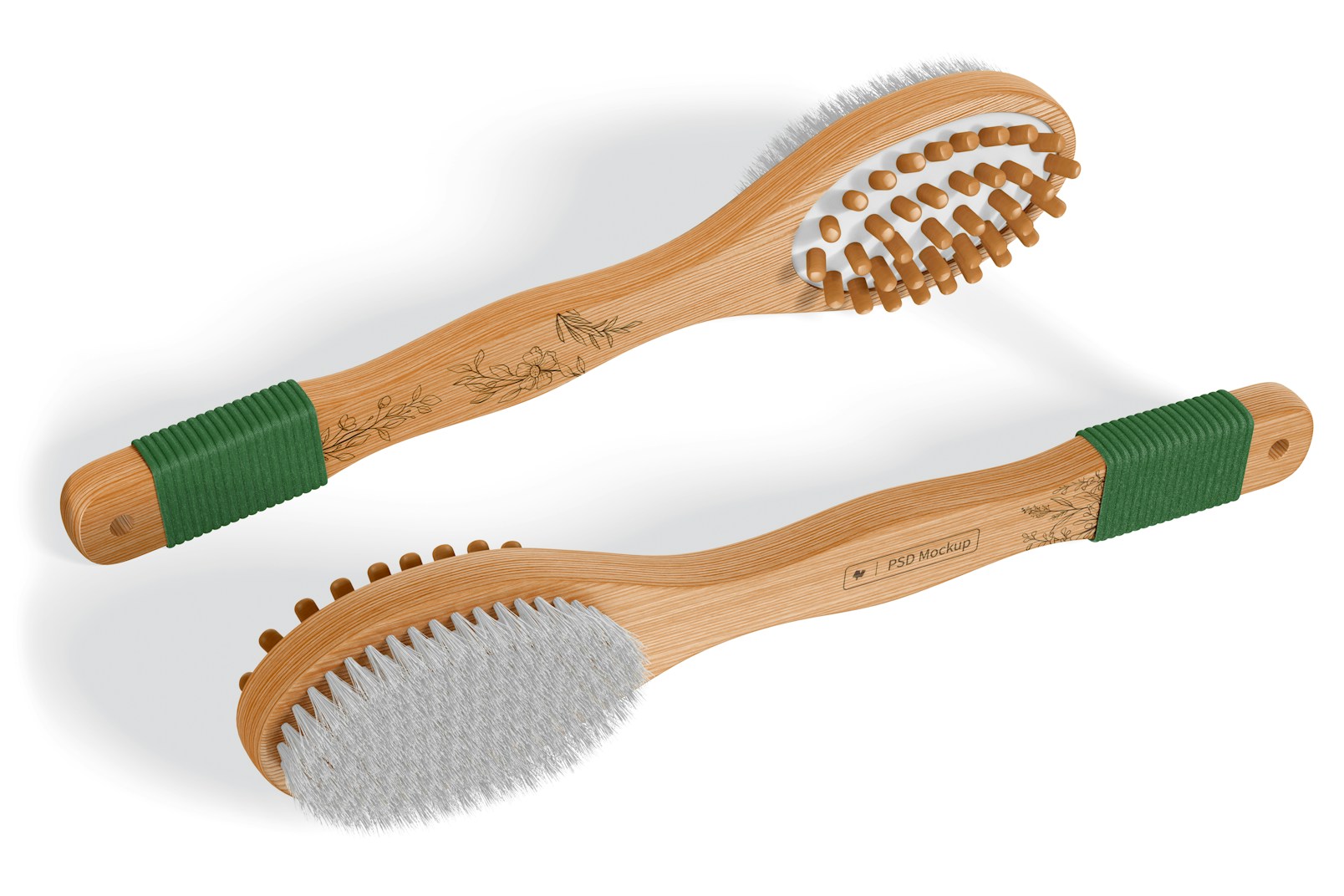 Massager Body Brushes with Handle Mockup