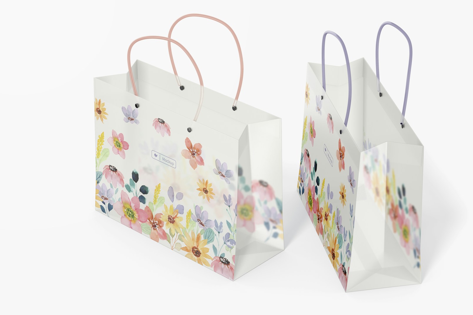 Clear Shopping Bags Mockup