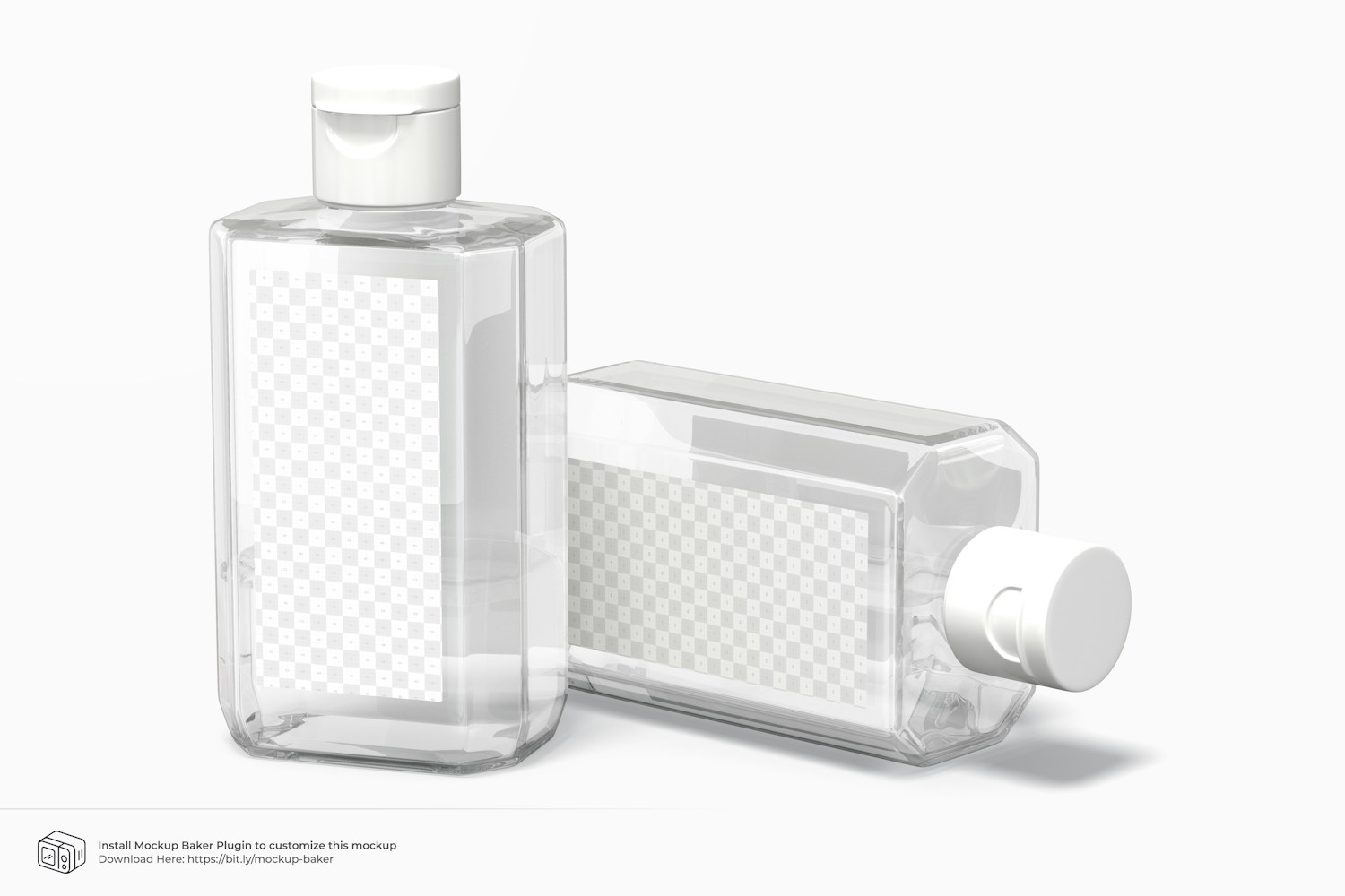 Maqueta de Botellas de Desinfectante de Manos de 60 ml, Perspectiva