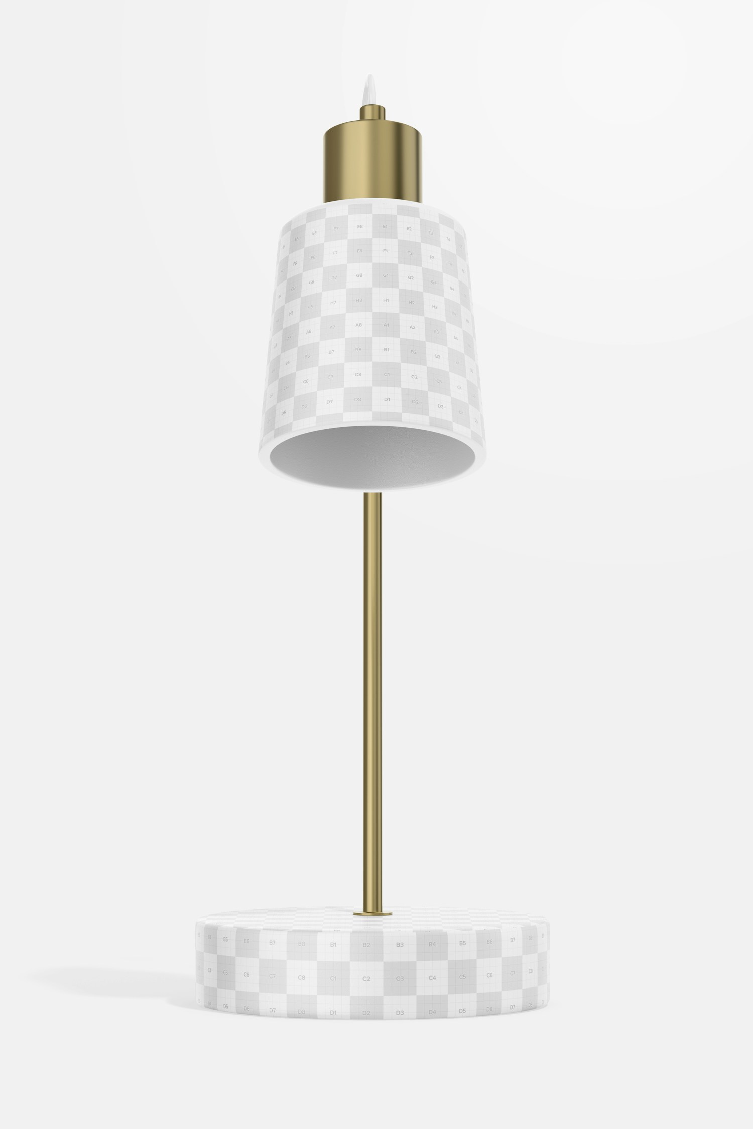Slim Table Lamp Mockup, Front View