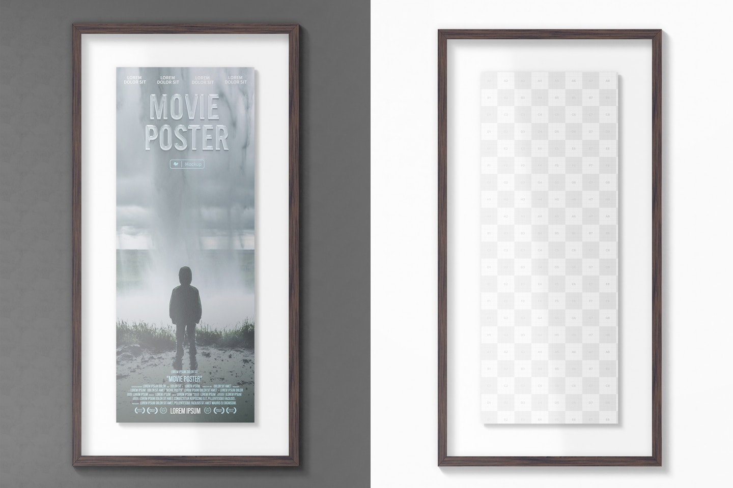 Insert US Movie Poster Mockup, Front View