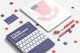 4th of July Stationery Scene Mockup, Perspective