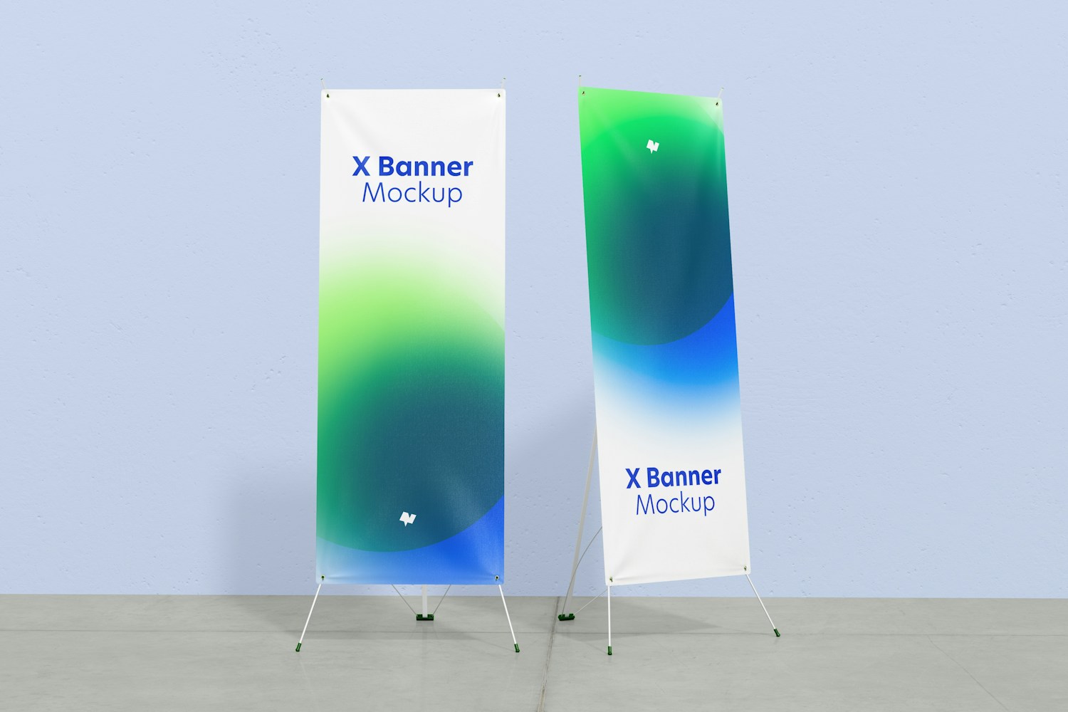 With this mockup you can show your design in both banners!