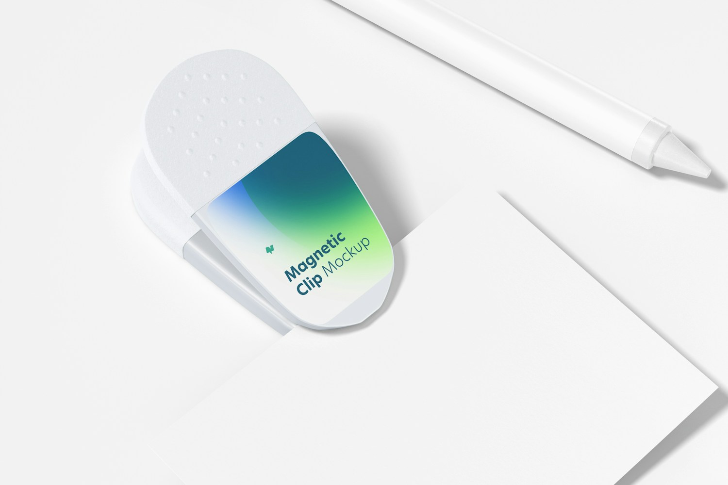 Promotional Magnetic Clip with Paper Mockup