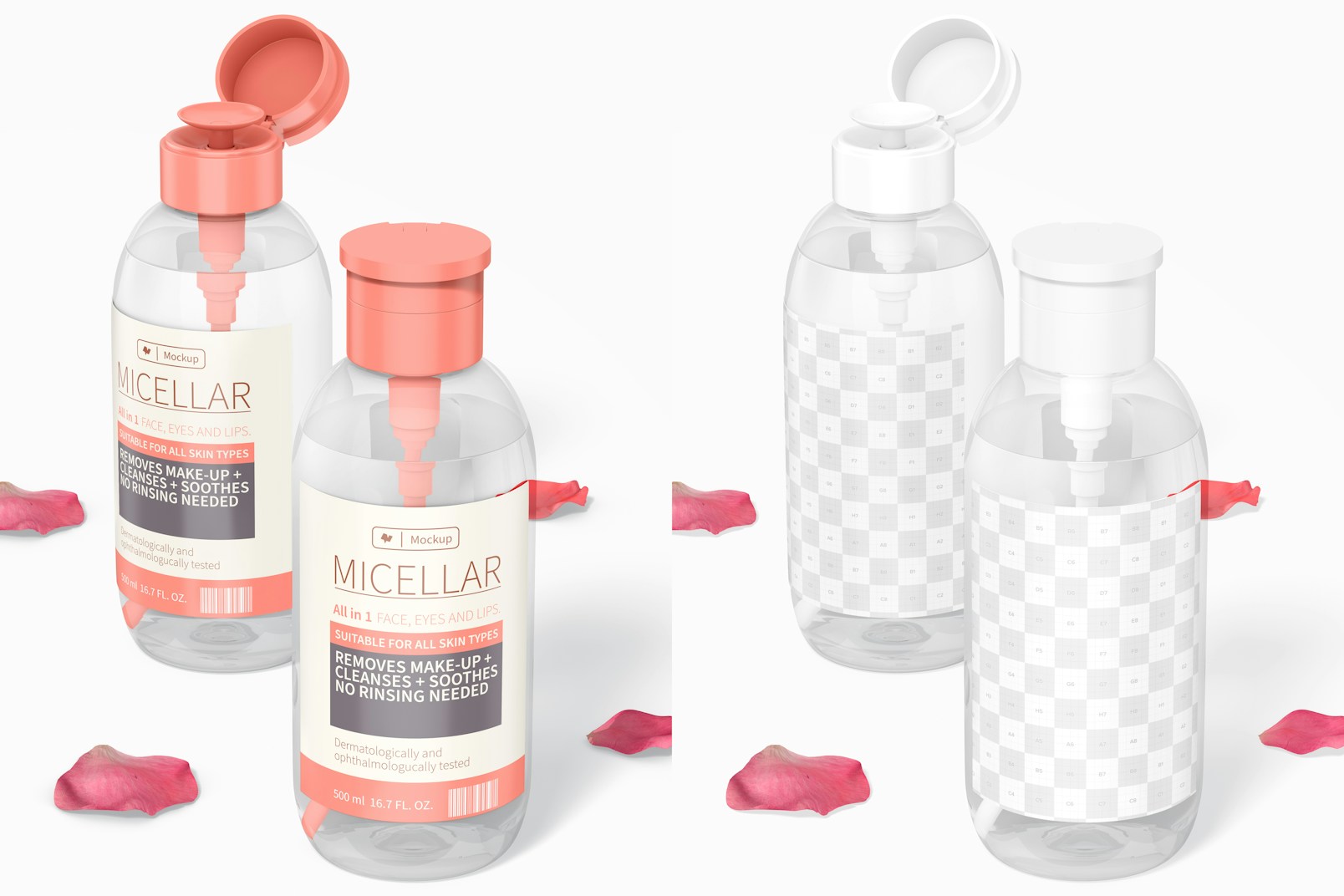 Micellar Water Bottles Mockup