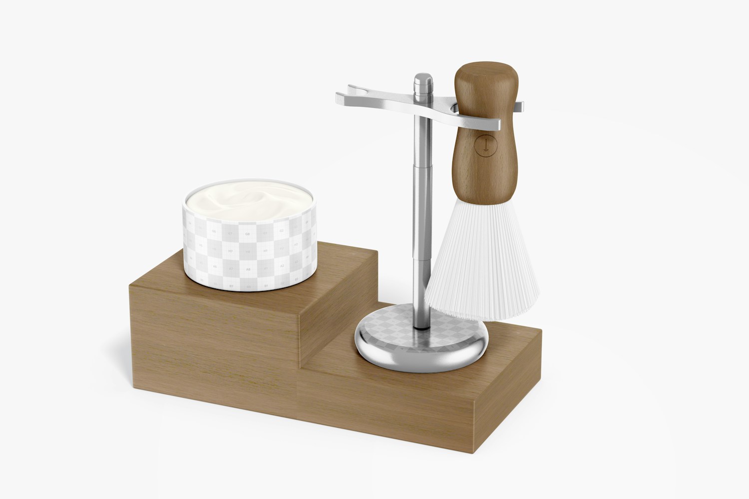 Shaving Stand with Cream Mockup